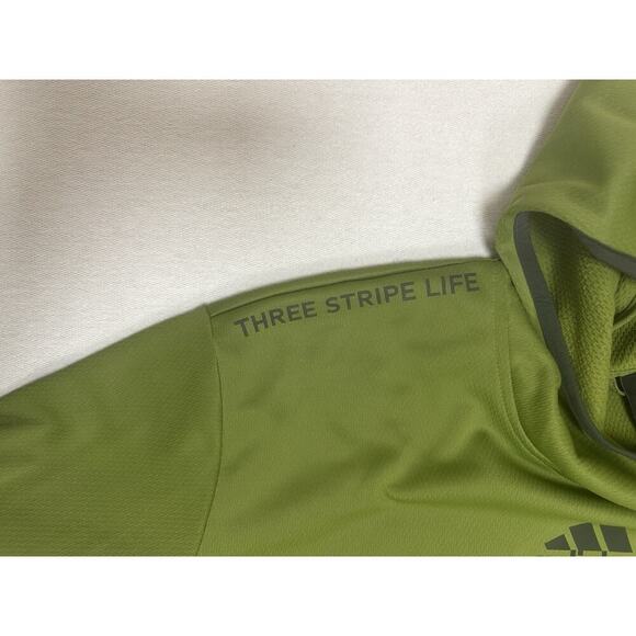 Adidas Climawarm Adult 2XL Green Hoodie Pullover Three Stripe Athleisure NWT - Picture 6 of 9